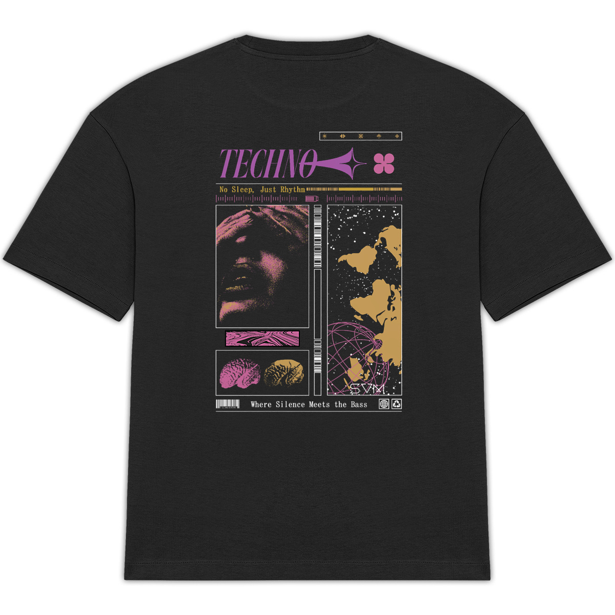 T-shirt Unisexe Oversized TECHNO no sleep
