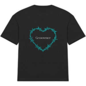 T-shirt Unisexe Oversized - Cœur Barbelé