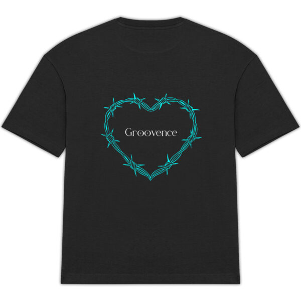 T-shirt Unisexe Oversized - Cœur Barbelé